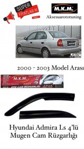 HYUNDAİ ADMİRA LS 2000-2003 MODEL 4LÜ MUGEN CAM RÜZGARLIĞI - 1
