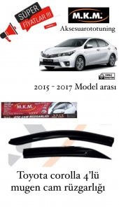 TOYOTA COROLLA 2015 - 2017 MODEL ARASI 4LÜ MUGEN CAM RÜZGARLIĞI - 1