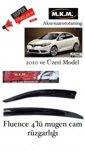 FLUENCE 2010 VE ÜZERİ MODEL ARASI 4LÜ MUGEN CAM RÜZGARLIGI thumbnail 1