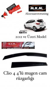 CLİO 4 2012 VE ÜZERİ MODEL ARASI 4LÜ MUGEN CAM RÜZGARLIGI thumbnail 1