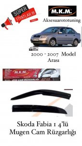 SKODA FABİA 1 2000-2007 MODEL 4LÜ MUGEN CAM RÜZGARLIĞI thumbnail 1