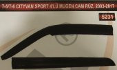 Volkswagen T5-T6 Cityvan Sport 4lü Mugen Cam Rüzgarlık Seti - 2