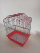 Dayang İki Kapılı Kubbeli Kuş Kafes 28,5x36,5 cm Kırmızı - 2