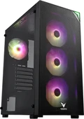 ASUS FSP / VENTO VG4200S 750w 80+ Mesh Panel  Tempered Camlı SIYAH 4X12CM DUAL RGB FAN USB3.0 Atx Gaming Oyuncu Kasası - 1