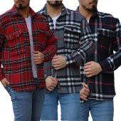 Erkek Oduncu Gömlek SlimFit Çizgi Desenli Kumaş İmaj Jeans M200 - 1