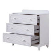 Şifonyer, Perla 3 Çekmeceli Şifonyer - Beyaz - 4