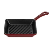 Lava Döküm Mini Kare Izgara Tava Döküm Demir Yekpare Saplı Ölçü 16x16cm. thumbnail 2