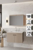 Karen Banyo Dafne 85 Cm, Mdf Lavabolu Banyo Dolabı Seti, Mdf - 1