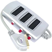Scart Dağıtıcı 3 lü Silver Butonlu - 1