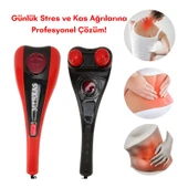 Merxas SL-222A Kırmızı Çift Başlıklı Paletli Masaj Aleti Sırt Bacak Kol Tüm Vücut Masaj Cihazı - 2