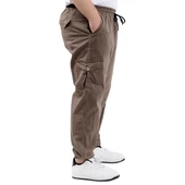 Büyük Beden Keten Kargo Jogger Valencia 21911 Toprak thumbnail 2