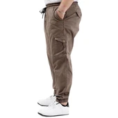 Büyük Beden Keten Kargo Jogger Valencia 21911 Toprak thumbnail 3