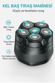 Üsküdar İletişim Elektrikli Tıraş Islak Kuru Hızlı Tıraş Kel Erkek Kafa Su Geçirmez IPX6 - 3