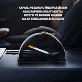 Polham Araç İçi Cam Kenarı Küllük, Kapaklı Kül Dağılma ve Koku Önleyici Küllük, Araç Kapı Küllüğü - 5