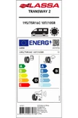 Lassa 195/75R16C 107/105R 8Pr,Tl Transway 2 Hafif Ticari Yaz Lastiği (Üretim Yılı:2025) - 4