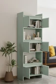 Modo MDF mint yeşili Raflı Kapaklı Kitaplık 176 cm - 3