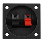 PowerMaster IC-249A İkili Kare Hoparlör Terminali Soketi Yaylı Tip 2'li 55x55mm - 2