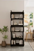 Modo MDF siyah Raflı Kapaklı Kitaplık 176 cm - 4