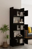 Modo MDF siyah Raflı Kapaklı Kitaplık 176 cm - 3