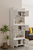 Modo MDF beyaz Raflı Kapaklı Kitaplık 176 cm - 3