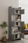 Modo MDF sis gri Raflı Kapaklı Kitaplık 176 cm - 3