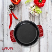 Lava Döküm Yuvarlak Güveç Kabı Döküm Demir Yekpare Çift Kulplu Çap(Ø)11cm.-Bordo thumbnail 7