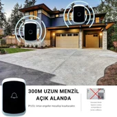 Polham 300 Metre Uzun Menzilli Kablosuz Kapı Zili, Ev, Ofis, İş Yeri, Yazlık İçin Yüksek Sesli Kapı Zili - 5