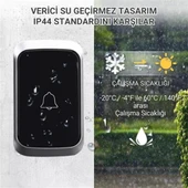 Polham 300 Metre Uzun Menzilli Kablosuz Kapı Zili, Ev, Ofis, İş Yeri, Yazlık İçin Yüksek Sesli Kapı Zili - 2