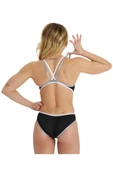ARENA W ARENA ONE DOUBLE CROSS BACK ONE PIECE BLACK WHITE SILVER thumbnail 5