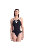 ARENA One Double Cross Back One Piece Kadın Siyah Yüzücü Mayosu 004732505 thumbnail 1