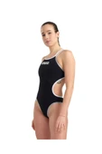 ARENA W ARENA ONE DOUBLE CROSS BACK ONE PIECE BLACK WHITE SILVER thumbnail 4