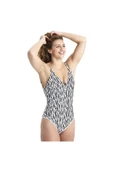 ARENA Swimsuit U Back Allover Kadın Siyah Yüzücü Mayosu 005174520 - 1