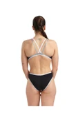 ARENA W ARENA ONE DOUBLE CROSS BACK ONE PIECE BLACK WHITE SILVER thumbnail 6