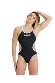 ARENA W ARENA ONE DOUBLE CROSS BACK ONE PIECE BLACK WHITE SILVER thumbnail 3