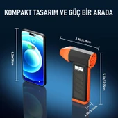 Valkyrie Şarjlı Elektrikli Hava Üfleyici 184W Güçlü Toz Temizleyici 4 Kademeli Hız Şarjlı thumbnail 4