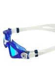 Aqua Sphere Kayenne Titanyum Aynalı Lens Koyu Mavi Beyaz Yüzücü Gözlüğü thumbnail 4