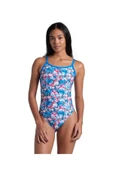 ARENA WOMEN'S ARENA MULTI CAMO SWIMSUIT CHALLENGE BACK BLUE RIVER WHITE MULTI - 2