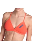 ARENA Team Swim Top Tie Back Solid Kadın Pembe Yüzücü Bikini Üstü 004768300 - 4