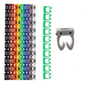 PowerMaster 0-9 Dijital Kodlu Renkli Kablo İşaretleyici 6mm - 1