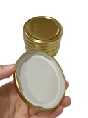 Konserve Kavanoz Kapağı 200 Adet 82mm Altın Kapak - 4