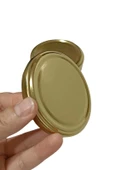 Konserve Kavanoz Kapağı 600 Adet 82mm Altın Kapak thumbnail 2