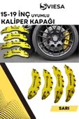 Sarı Kaliper Kapağı Seti (4'lü) – Yağ Hortumlu Sportif Görünümlü Kapak Takımı - 1