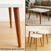 4 Adet Ahşap Ayak 40 Cm Açık Meşe M8 Civatalı Bağlantı Aparatlı Mobilya Tabure Sehpa Masa Destek Ayağı thumbnail 5
