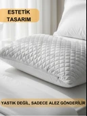 Beylini 2'li Yastık Alezi Sıvı Geçirmez Kapitone Fermuarlı Yıkanabilir Antialerjik Yastık Koruyucu 50x70 CM thumbnail 3