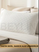 Beylini 2'li Yastık Alezi Sıvı Geçirmez Kapitone Fermuarlı Yıkanabilir Antialerjik Yastık Koruyucu 50x70 CM thumbnail 4