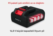 123 Mm Dijital Şarjlı Fayans Vibratörü Vibratoru Makine Aracı Cihaz Lithium Titreşim Döşeme Seramik thumbnail 7