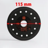 Dekton Testere Mermer Granit Fayans Seramik kesme testeresi 115 mm Elmas Kesim Kesici Diski Siyah thumbnail 2