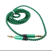 Powermaster PM-2418 Metal Başlıklı Örgülü Erkek - Erkek 1.5 Metre Stereo Aux Kablo - 3