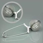 BUFFER® Paslanmaz Metal Pratik Kolay Bitki Çayı Demleme Süzgeci Aparatı thumbnail 1