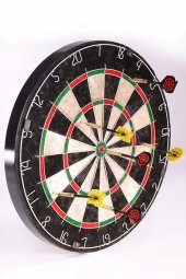 Delta Sisal Dart Seti 45 Cm (18 İnç) Büyük Boy + 6 Dart Oku (18 Gr) Hedef Tahtası - 4